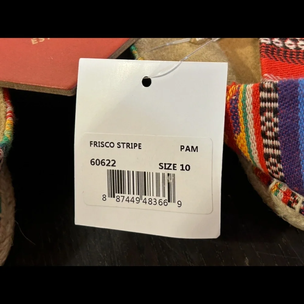 Minnetonka Pam Espadrilles Frisco Stripe Multicolor Womans 10